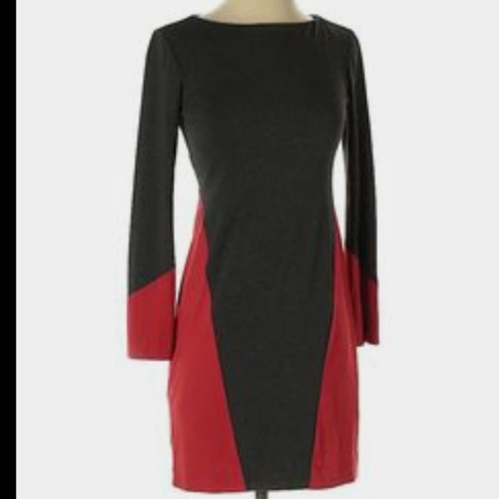 Nicole Miller Red and Black Casual Dress Size 2P